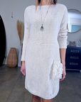 Robe pull beige clair