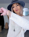 Robe pull beige clair