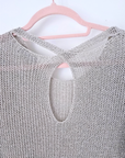 Pull ajouré argenté - 𝐌𝐚𝐫𝐢𝐧𝐚𝟒𝟒𝐟𝐚𝐦𝐢𝐥𝐲