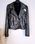 Perfecto cuir noir argenté - 𝐌𝐚𝐫𝐢𝐧𝐚𝟒𝟒𝐟𝐚𝐦𝐢𝐥𝐲