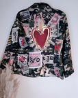 Blazer camouflage à inscriptions - 𝐌𝐚𝐫𝐢𝐧𝐚𝟒𝟒𝐟𝐚𝐦𝐢𝐥𝐲