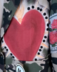 Blazer camouflage à inscriptions - 𝐌𝐚𝐫𝐢𝐧𝐚𝟒𝟒𝐟𝐚𝐦𝐢𝐥𝐲