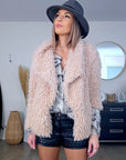 Manteau bouclette beige