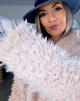 Manteau bouclette beige