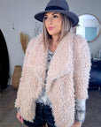 Manteau bouclette beige
