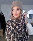 Bonnet velours beige