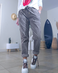 Pantalon jogg velours