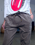 Pantalon jogg velours