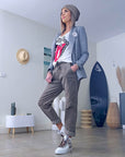 Pantalon jogg velours