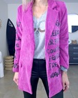 Veste velours côtelé à tags