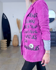 Veste velours côtelé à tags