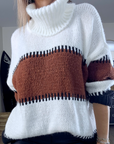 Pull long tricolore