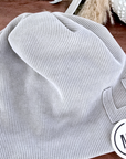 Bonnet velours gris