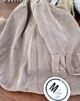 Bonnet velours beige
