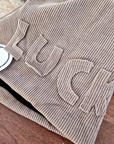 Bonnet velours beige