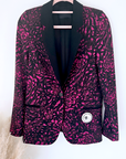 Veste imprimée fuchsia
