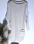 Robe pull beige clair