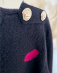 Pull cœur fuchsia