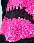 Pull bouche rose fluo