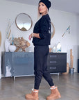 Jogg en maille noir