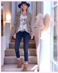 Veste tags en velours