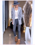 Veste grise à tags
