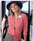 Cardigan corail en cachemire - 𝐌𝐚𝐫𝐢𝐧𝐚𝟒𝟒𝐟𝐚𝐦𝐢𝐥𝐲