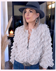 Cardigan à franges