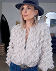 Cardigan à franges