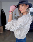 Cardigan à franges