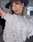 Cardigan à franges