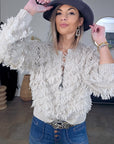 Cardigan à franges