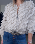 Cardigan à franges