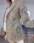Veste tags en velours
