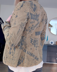 Veste tags en velours