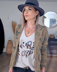 Veste tags en velours