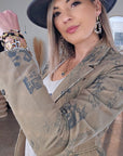 Veste tags en velours