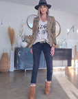 Veste tags en velours