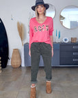 Pantalon jogg velours