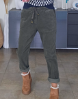 Pantalon jogg velours