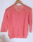 Cardigan corail en cachemire - 𝐌𝐚𝐫𝐢𝐧𝐚𝟒𝟒𝐟𝐚𝐦𝐢𝐥𝐲