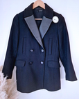 Manteau laine et cuir