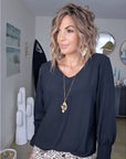 Blouse dos ouvert