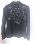Veste cintrée noire cloutée