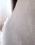 Veste chic beige foncé avec empiècements cuir