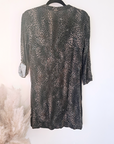 Robe kaki à imprimé léopard