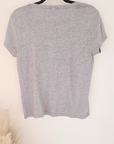 T-shirt gris rock avec perles bijoux
