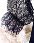 Robe noire sweat et dentelle