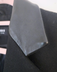 Veste noire bi-matière laine et cuir - 𝐌𝐚𝐫𝐢𝐧𝐚𝟒𝟒𝐟𝐚𝐦𝐢𝐥𝐲
