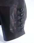 Veste noire bi-matière laine et cuir - 𝐌𝐚𝐫𝐢𝐧𝐚𝟒𝟒𝐟𝐚𝐦𝐢𝐥𝐲